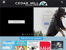Tablet Screenshot of cedarmillvet.com